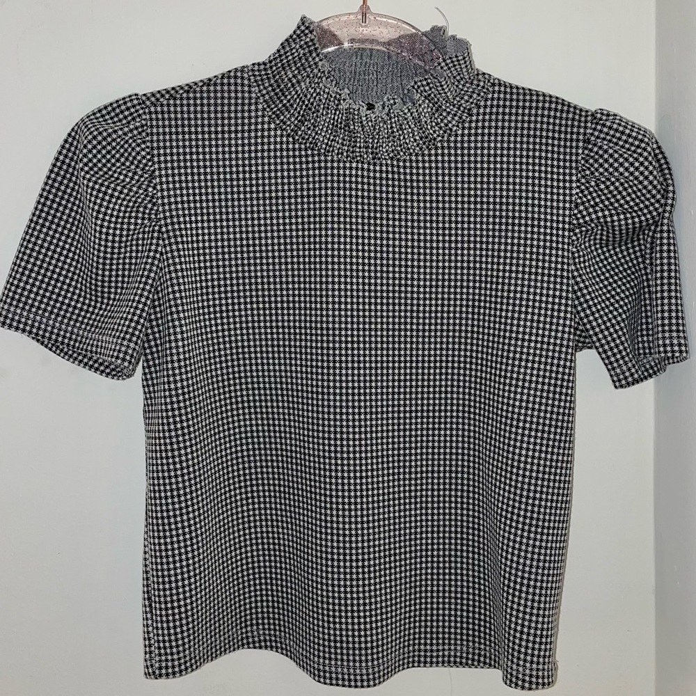 Zara Checkered Turtle Neck